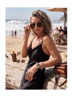 Steeltime  Dragon Double Row Braided Leather Bracelet  Black Silver  Unisex